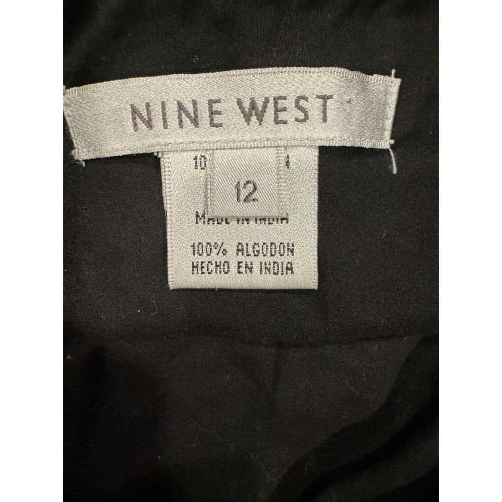 Nine West Sleeveless Embroidered Black and White Tunic Top - Size 12 - Picture 9 of 9